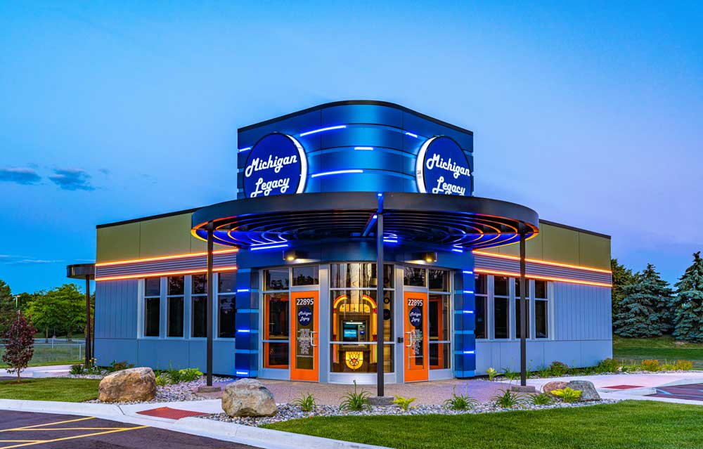 Michigan Legacy Credit Union In Flat Rock Clarus Lighting Controls